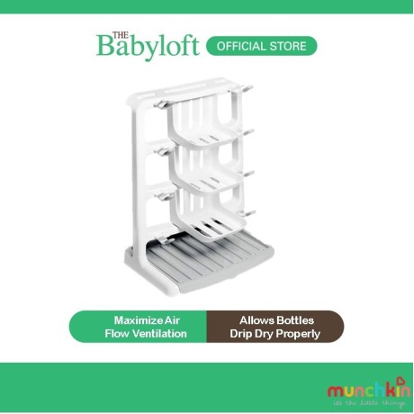 Munchkin Tidy Dry Sturdy Space Saving Baby Bottle Drying Rack