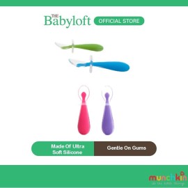 Munchkin Gentle Scoop Silicone Training Spoons 2pcs 4+ months (Remark for Colour)