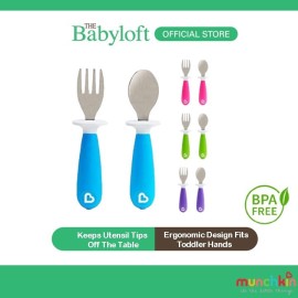 MUNCHKIN Raise Toddler Baby Fork & Spoon Set (1 spoon and 1 fork )