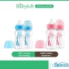 Dr Brown's Options+ Wide Neck Anti-Colic Bottle - Blue/Pink (270ml x 2)