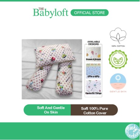 CHEEKY BON BON 100% Pure Cotton Infant Baby Pillows & Bolsters Set