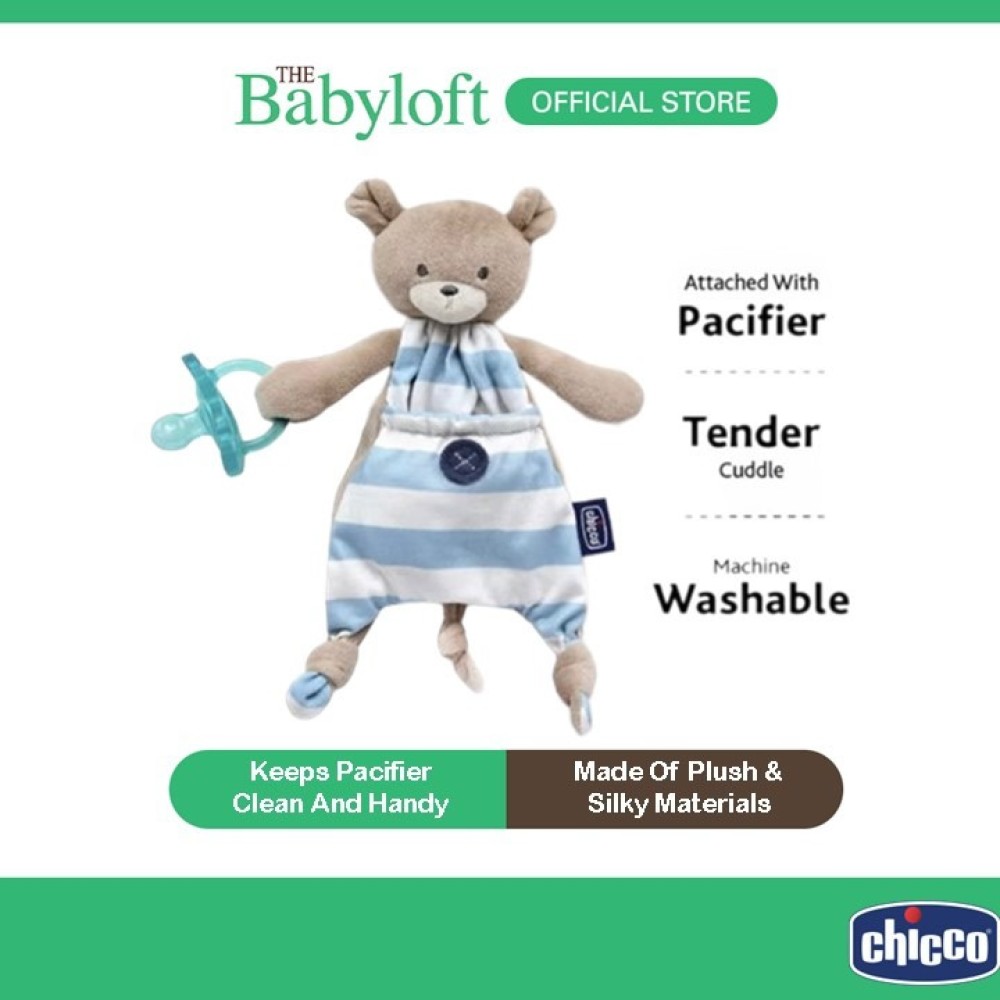 ￼Chicco Soother Holder Pocket Buddies - Blue