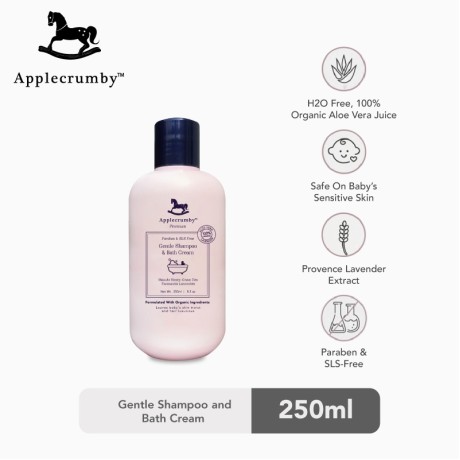 APPLECRUMBY BABY HEAD-TO-TOE SHAMPOO BABY HAIR & BODY SHAMPOO & BATH 250ML