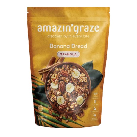 Amazin' Graze Banana Bread Granola Healthy Breakfast Snack (250G)