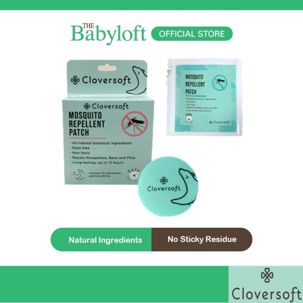 Cloversoft Plant Based Mosquito Repellent Patch (10 Patch / Pack) - Safe for Kids & Pregnant Women