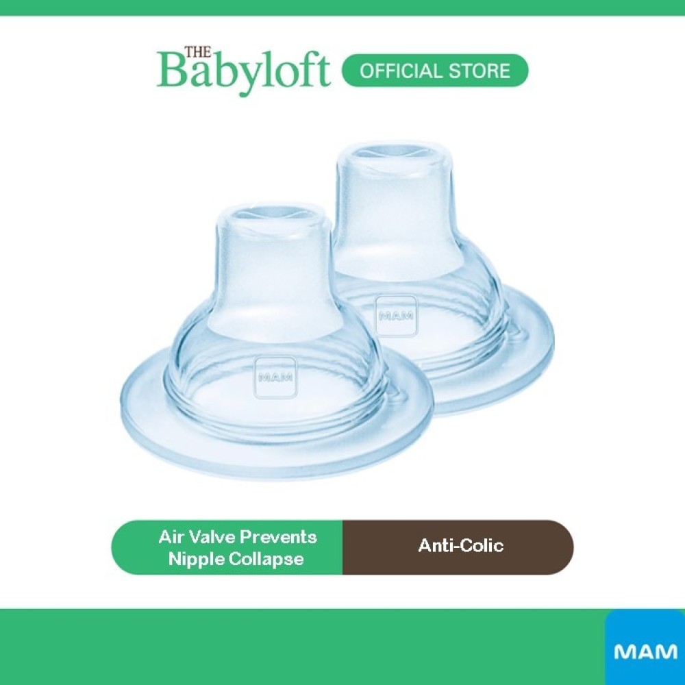 MAM Extra Soft Bottle Spouts for 4+ Months SkinSoft Silicone Nipples for Baby Bottles- Pack of 2