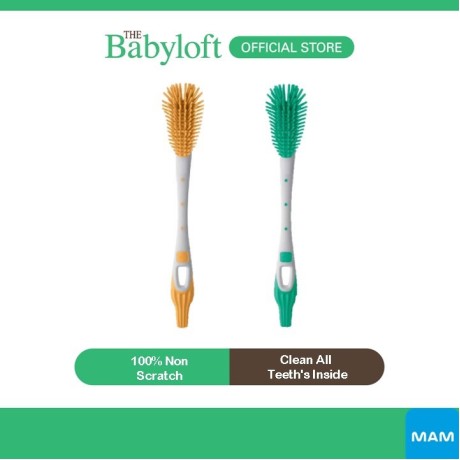 ￼MAM Soft Brush, Soft Silicone Baby Bottle Cleaning Brush