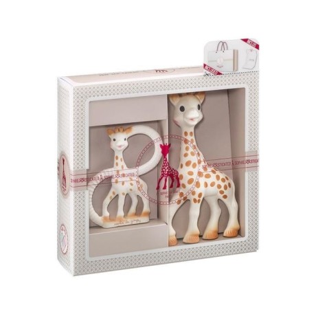 Vulli Sophiesticated Newborn Baby Gift Set with Sophie the Giraffe Teether & So'Pure Natural Rubber Teething Ring