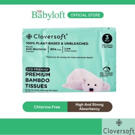 Cloversoft 3PLY Compact Bamboo Tissue (100's + 10's) - For Babies & Sensitive Skin