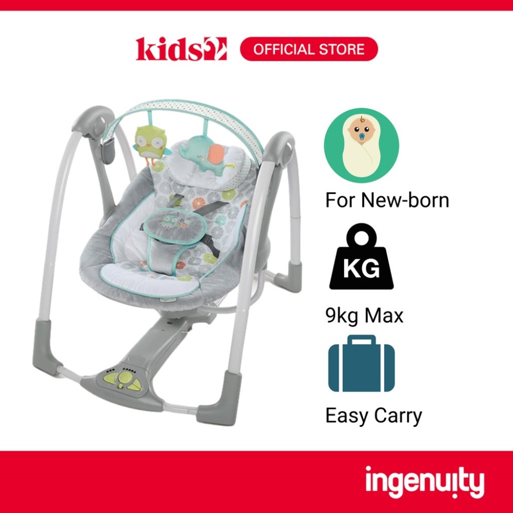 Ingenuity Swing N Go Baby Portable Auto Swing – Hugs & Hoots