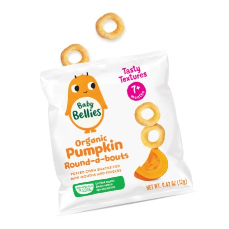 Little Bellies Organic Pumpkin Round-a-bouts Baby Snack (Age: 7 months+)