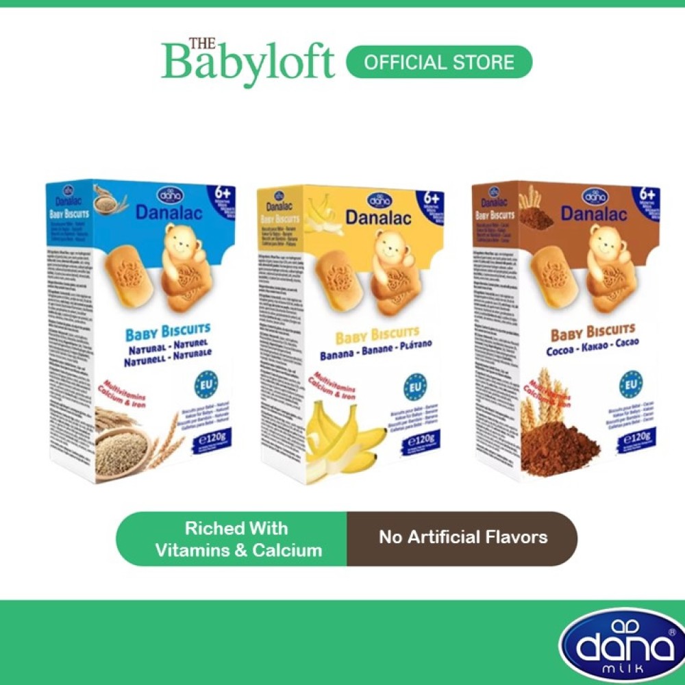 Danalac Baby Biscuits - Assorted Flavours (120g)