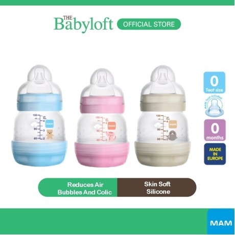 ￼MAM Easy Start Anti Colic Bottle (130ml) with Extra Slow Flow Silicone Teat