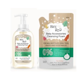 BZU BZU Baby Accessories Cleansing Foam (500ml) + Refill (400ml) for Gentle Cleaning -Original Flavour