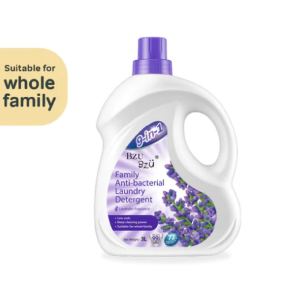 BZU BZU Family Anti-Bacterial Laundry Detergent (3L) - Lavender Scent