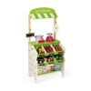 Janod Green Market Grocery Toy Play Stand with 32 Accessories - For 3+ Years Kid