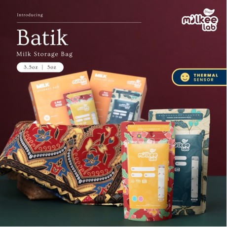 Milkee Lab Milk Storey Bag 3.5 oz - Batik (25 Pcs/5pcs)