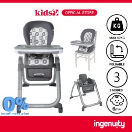 Ingenuity Smart Serve 4-in-1 Baby High Chair Booster Seats - Clayton