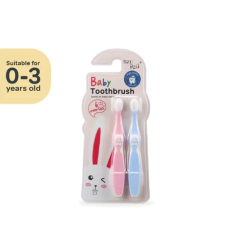 BZU BZU Baby Toothbrush (0-3 Years+) - 2 in 1 Design for Gentle Cleaning