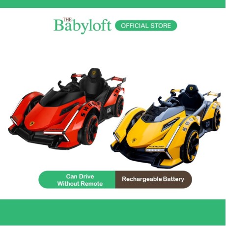 Kids Outdoor Electric Rechargeable Sports Toy Racing Car (Red/Yellow) (Age: 3-8 years+)