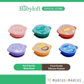 Marcus & Marcus Baby Silicone Suction Bowl With Lid (Age: 12m+)