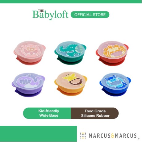 Marcus & Marcus Baby Silicone Suction Bowl With Lid (Age: 12m+)