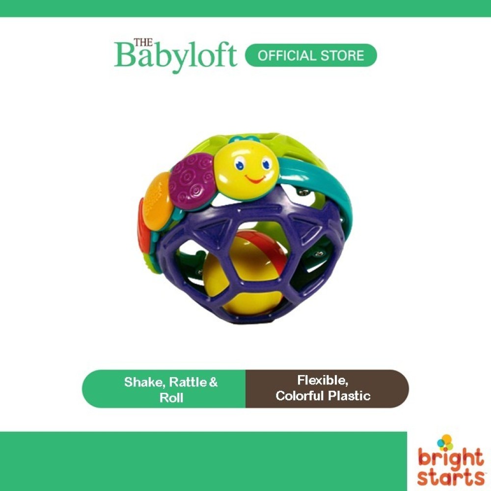 Bright Starts Flexi Ball Shake Rattle & Roll Baby Toys for Newborn and Above