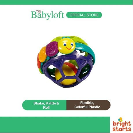 Bright Starts Flexi Ball Shake Rattle & Roll Baby Toys for Newborn and Above