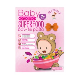 MommyJ Baby Organic Superfood Bow Tie Pasta (8 x 30g) - For 7+ Months Kids