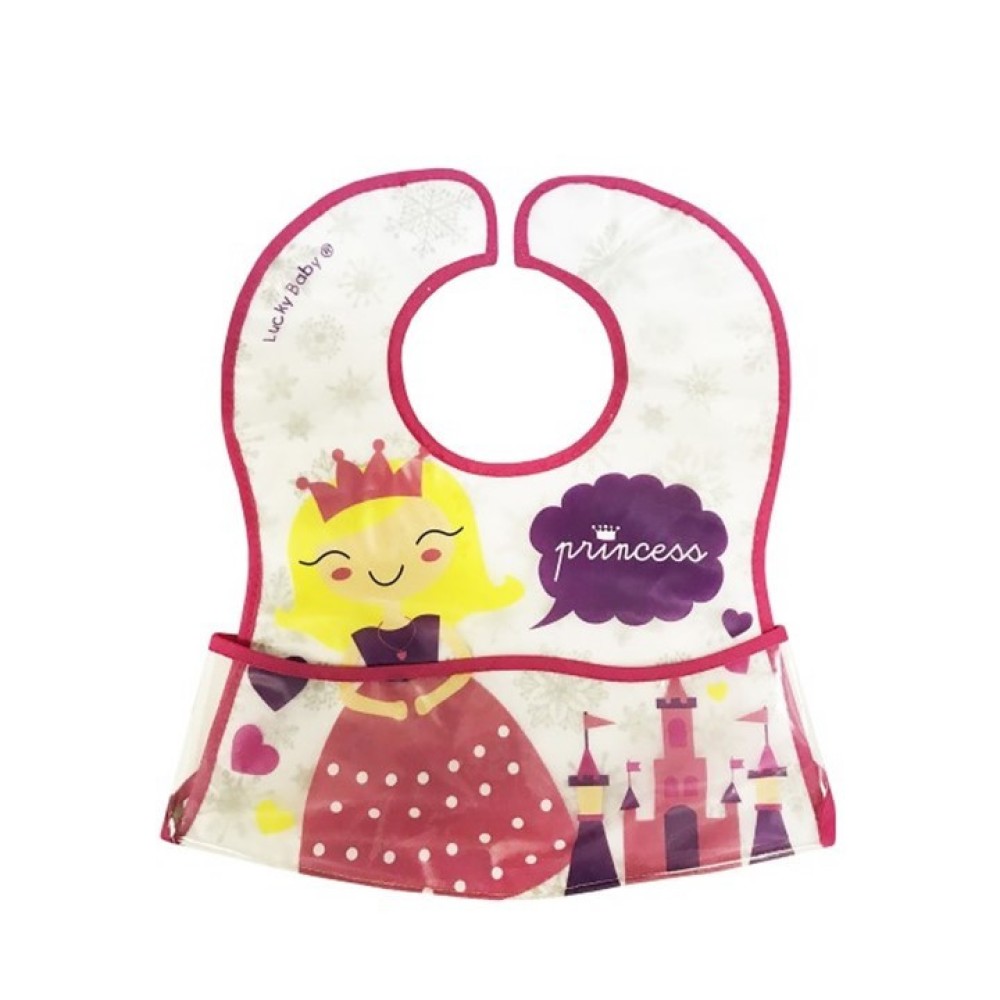 Lucky Baby Primo Eezee Clean Bib - Princess 6+ Months