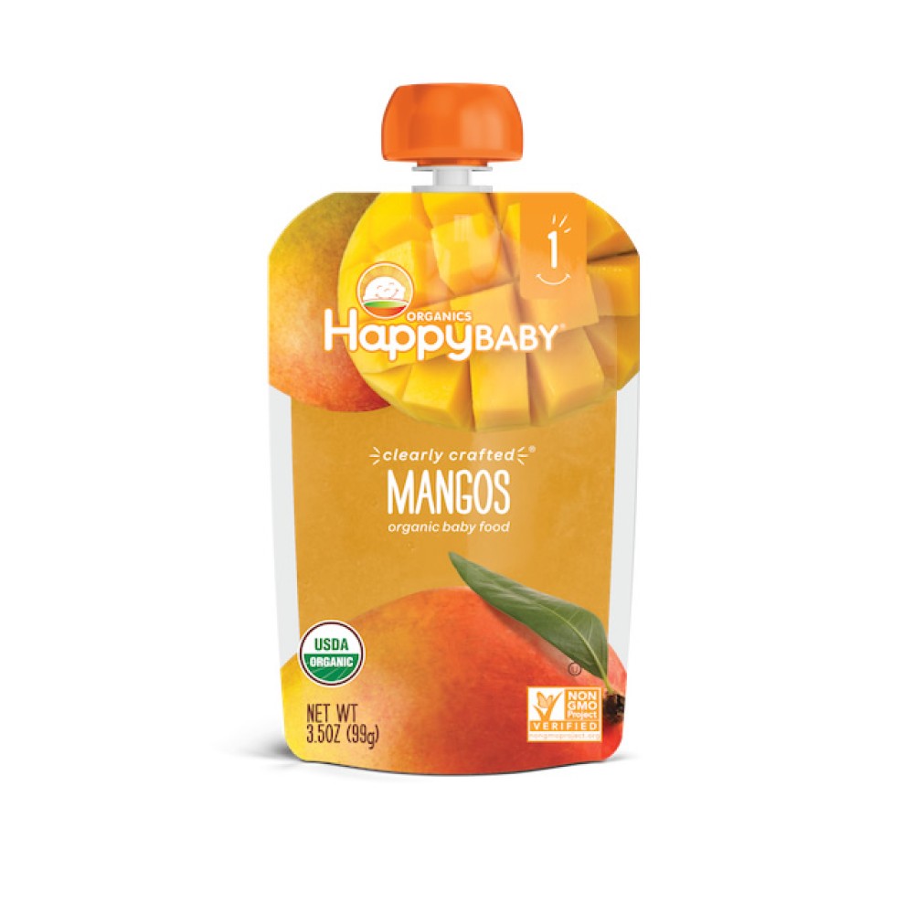 Happy Baby Stage 1 Clearly Crafted Series Baby Organic Food Puree (Mango/ Prunes)(Age:6m+)