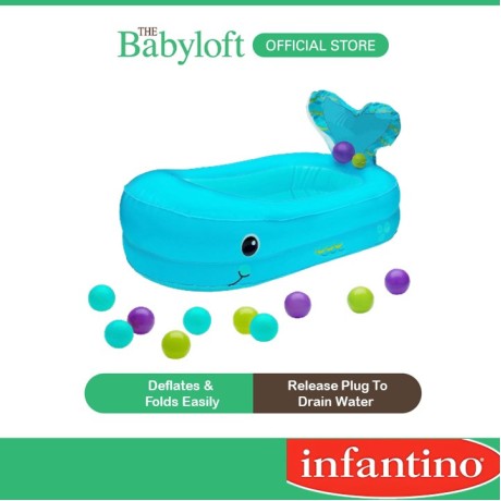 Infantino Whale Bubble Inflatable Bath Tub