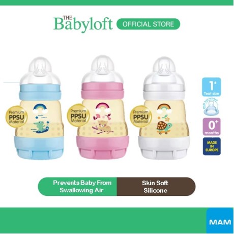 ￼MAM Easy Start Anti Colic PPSU Bottle (160ml) with Slow Flow Silicone Teat