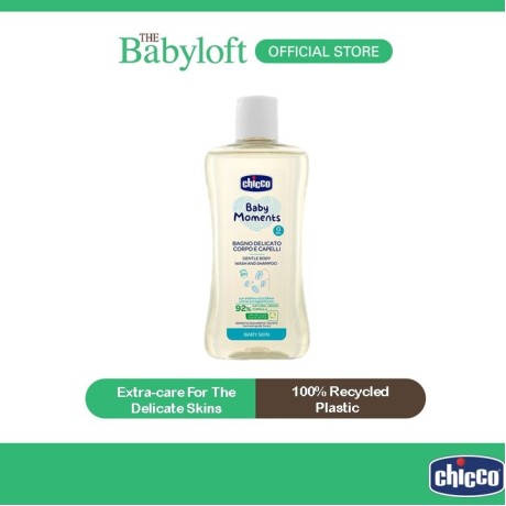 ￼(Baby Skin) Chicco Baby Moments Gentle Body and Shampoo 200ML / 500ML