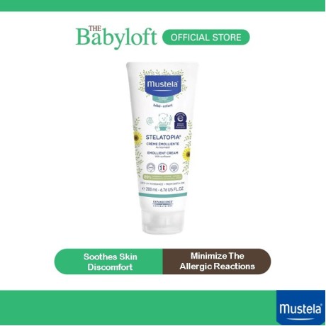 Mustela Stelatopia Emollient Baby Kids Cream with Sunflowers: For Dry Skin (200ML)