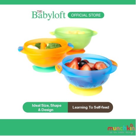 Munchkin Stay-Put Suction Bowls (3 in one pack)