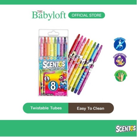 Scentos Scented Twistable Crayons Drawing Crayons - 8 COLORS IN PACK