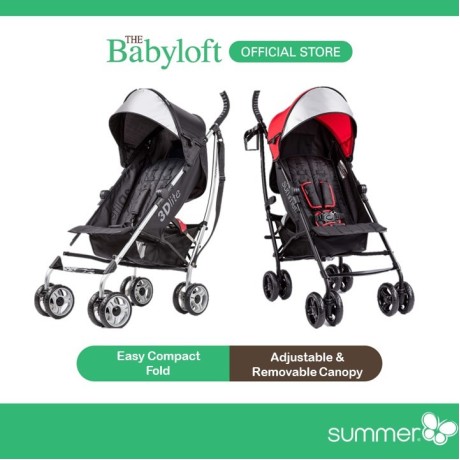 Summer Infant 3Dlite Convenience Lightweight Aluminum Multifuntional Compact Foldable Baby Stroller