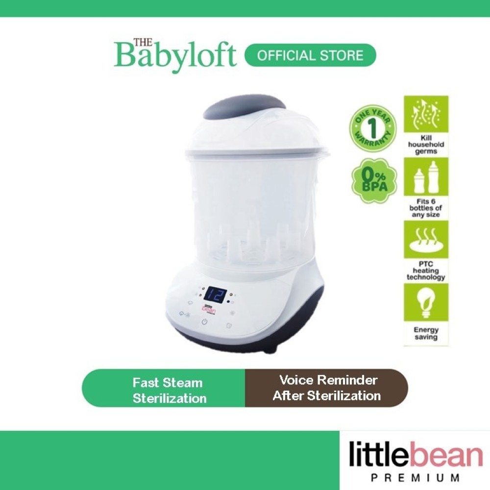 Little Bean Premium 4-In-1 Drying Sterilizer LED Display BPA Free