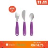 Munchkin Splash Toddler Fork + Knife + Spoon Set - Pink/Green/Blue/Purple