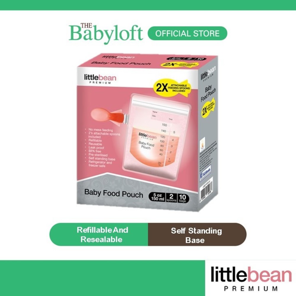 Little Bean Premium Baby Food Pouch With Spoon (150ml)