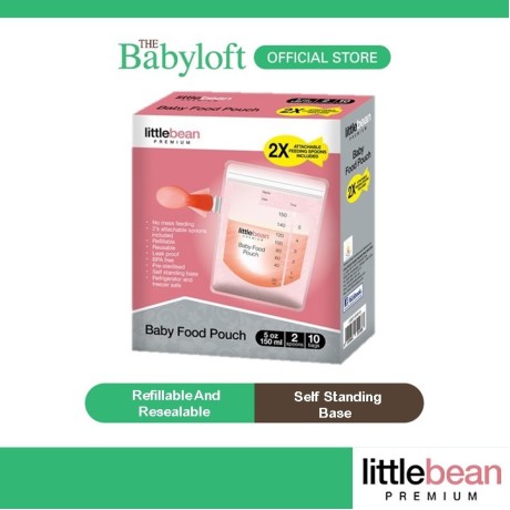 Little Bean Premium Baby Food Pouch With Spoon (150ml)